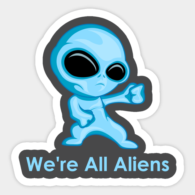 Aliens Sticker by Malleka